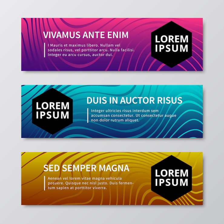 Vector banners de motion graphics