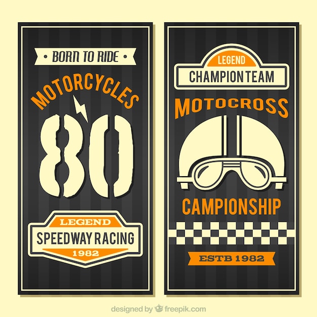 Banners de motos vintage