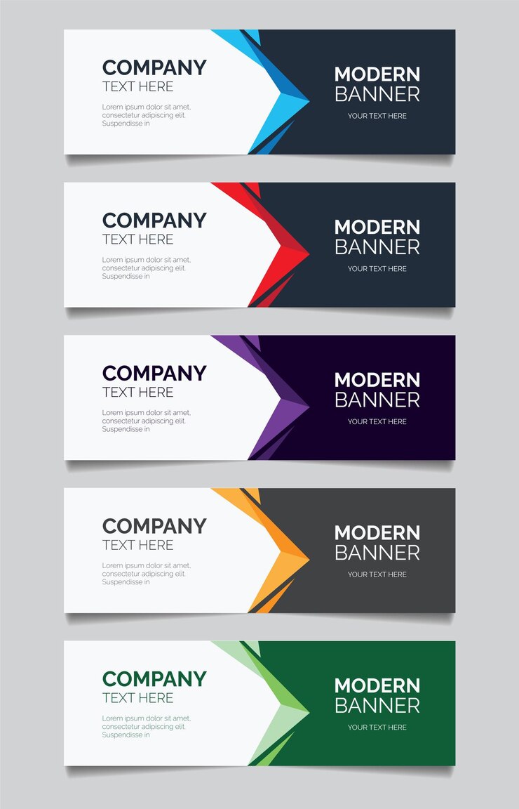 Banners de negocios abstractos.
