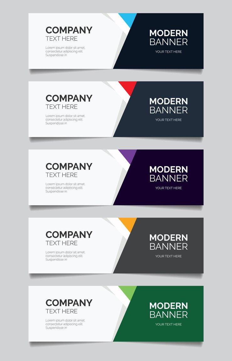 Banners de negocios abstractos.