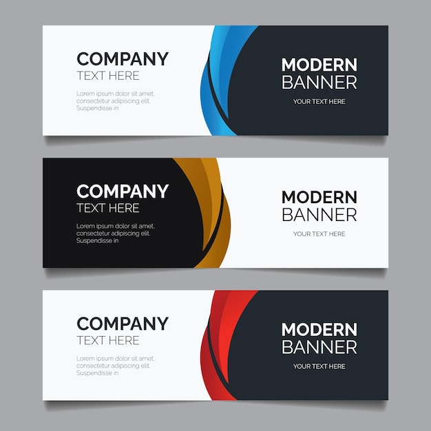Banners de negocios abstractos.
