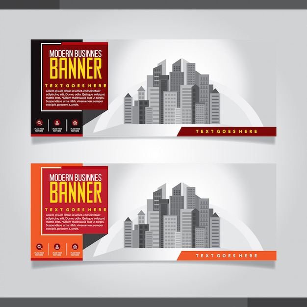 Vector banners de negocios abstractos