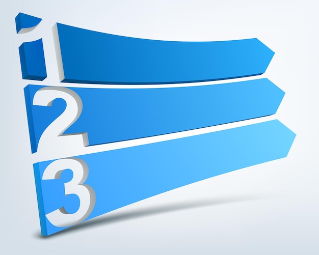 Banners numerados abstractos