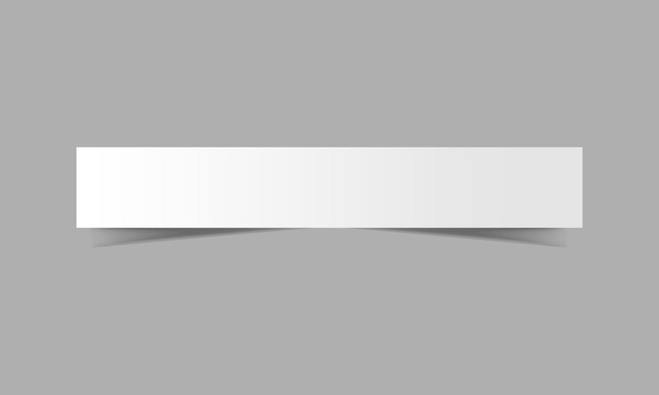 Vector banners de papel blanco vectorial con sombras sobre fondo gris