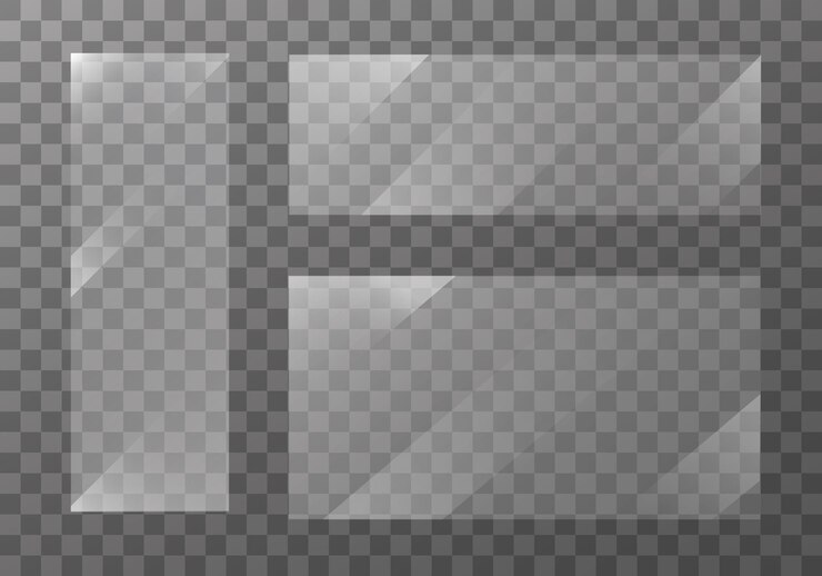Vector banners de placa de vidrio plano.