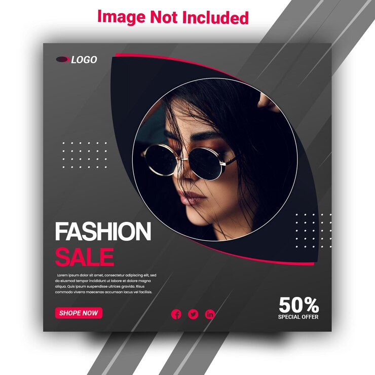 Banners de redes sociales de moda