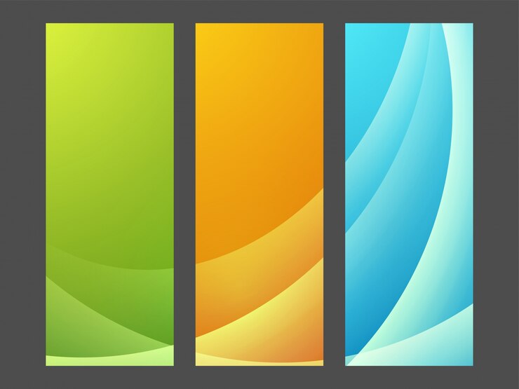 Vector banners sitio web con diseño abstracto.