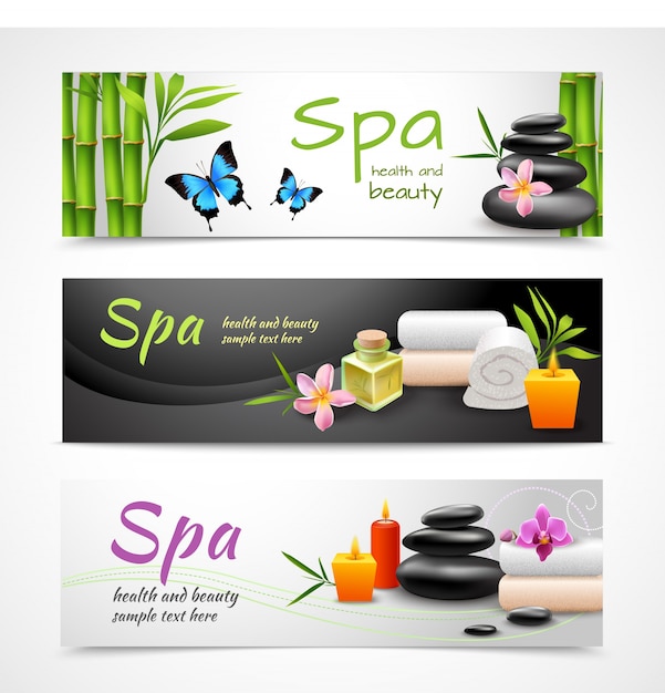 Banners de spa realistas