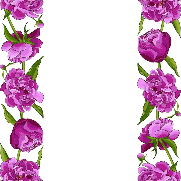 Banners de vales de tarjetas de regalo con flores de peonía rosa