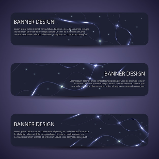 Banners vector abstracto