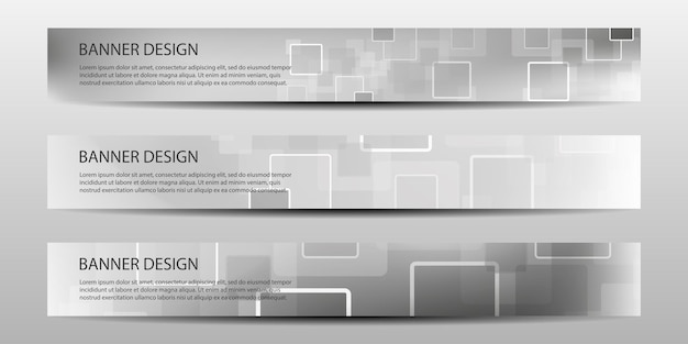 Vector banners vectoriales abstractos con fondo geométrico plantillas de diseño de informes anuales diseño de plantilla de póster futuro