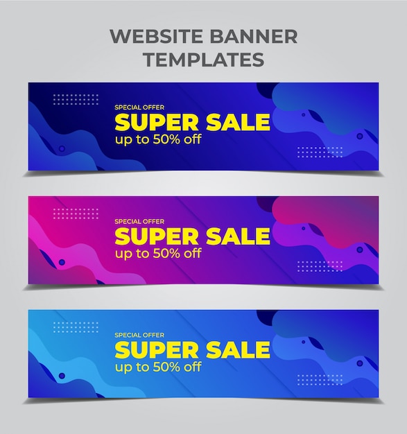 Vector banners de venta de moda