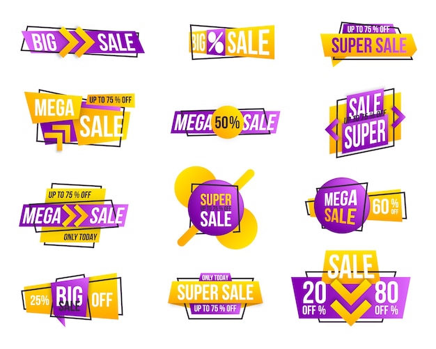 Vector banners de venta