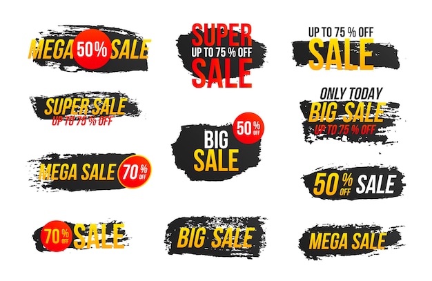 Vector banners de venta