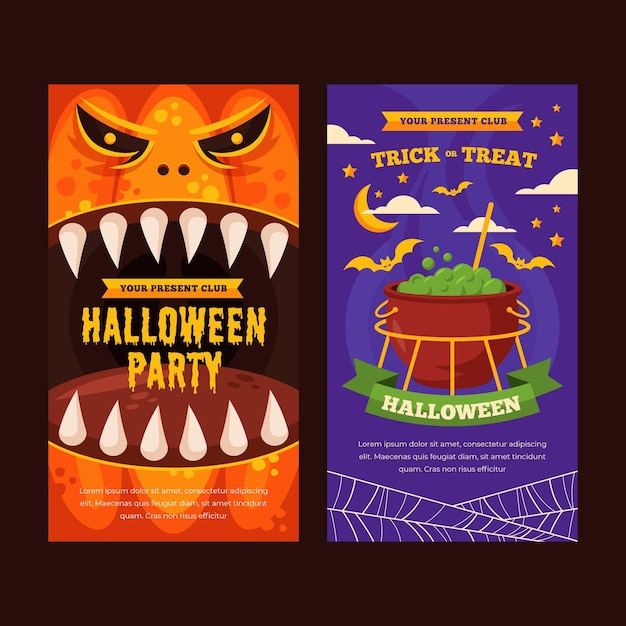 Banners verticales de halloween