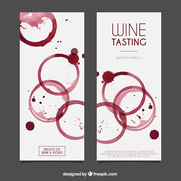 Vector banners del vino