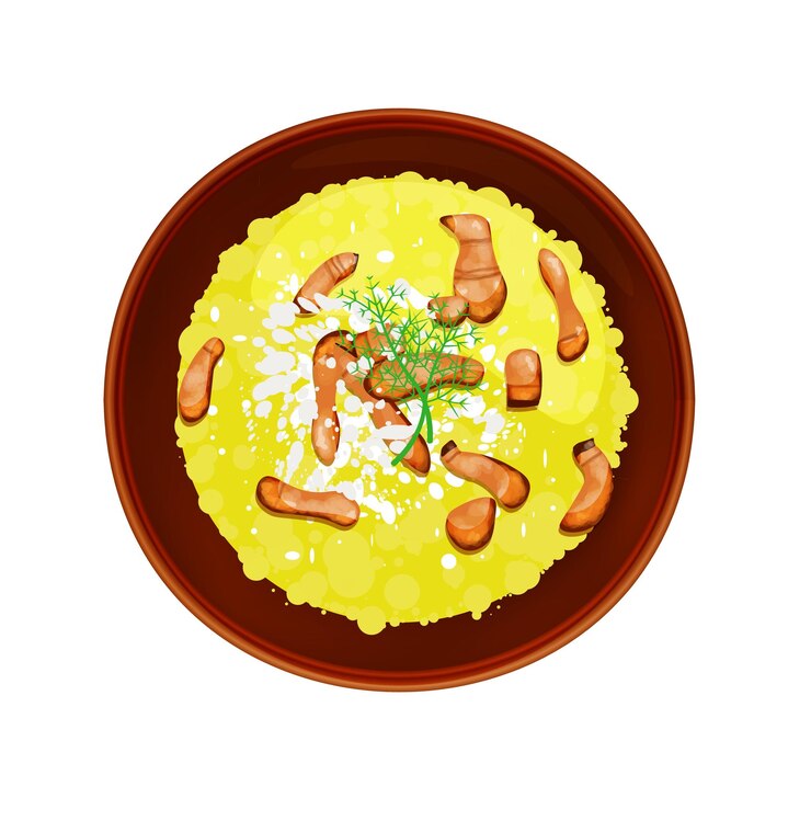 Vector banosh cocina ucraniana plato nacional ucraniano gachas de avena con cabaña de maíz