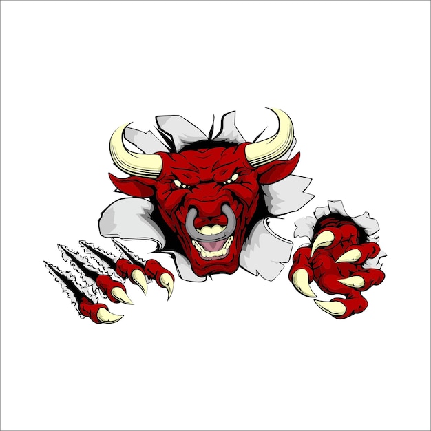 Vector banteng merah