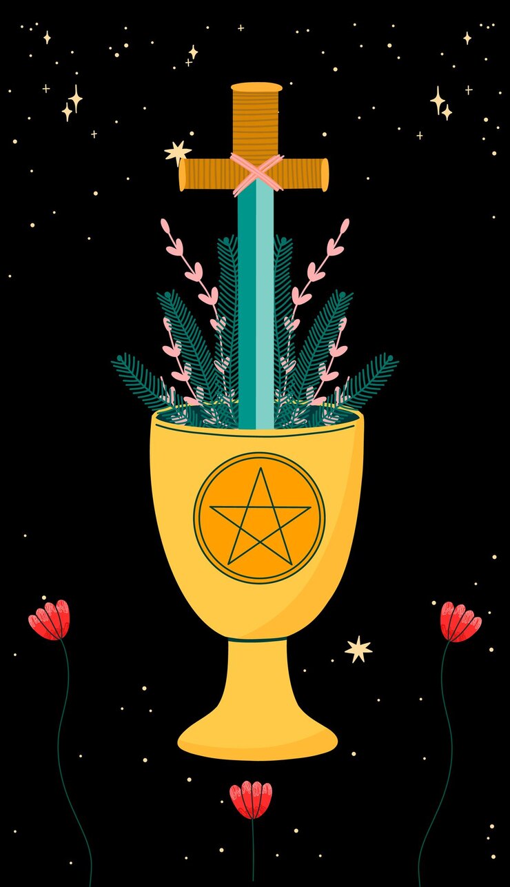 Vector baraja moderna de cartas del tarot predicción o adivinación del futuro y destino carácter místico