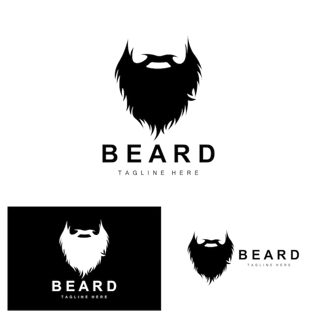 Barba Logo Vector Barbershop Diseño Para Apariencia Masculina Peluquería Cabello Moda