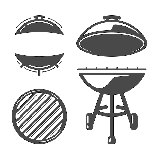 Barbacoa Grill aislado sobre fondo blanco.