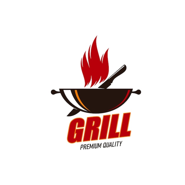 Barbacoa restaurante carne grill bar icono o símbolo