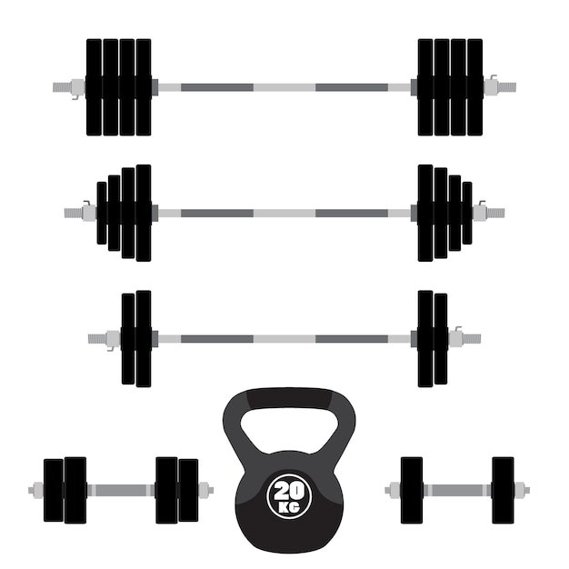 Barbells, pesas para gimnasio