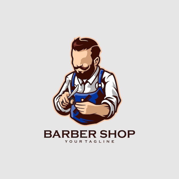 Barber Shop Beard Man peinado de salón