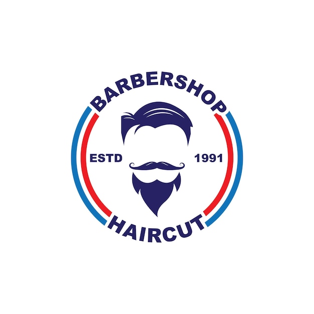 Barbería icono logo vector icono plantilla