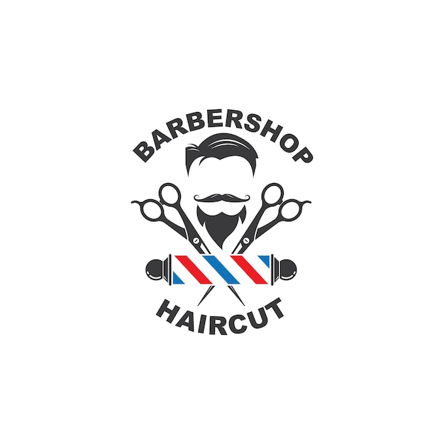 Barbería icono logo vector icono plantilla