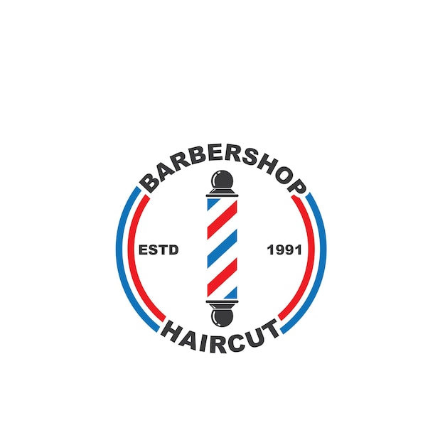 Barbería icono logo vector icono plantilla