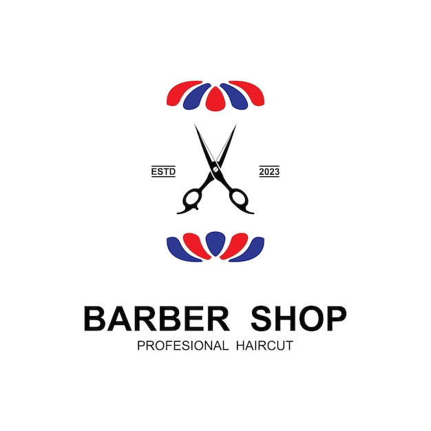 Barbería logo icono vector