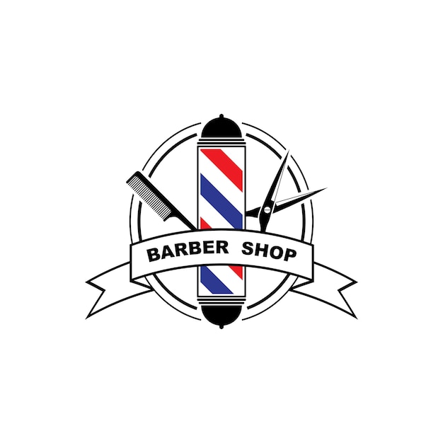 Barbería logo icono vector