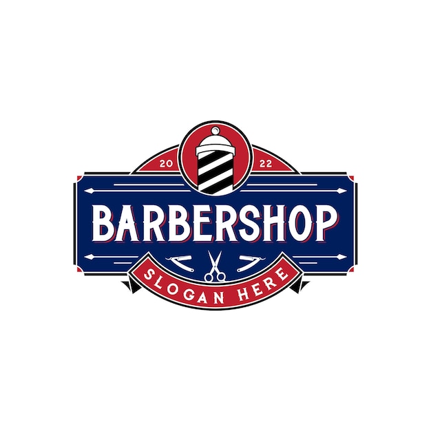 Barbería Retro Vintage Logo