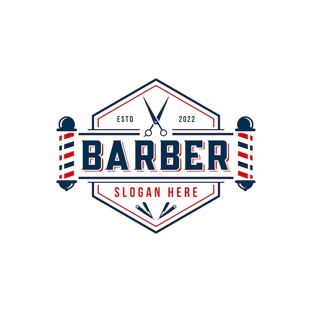 Barbería Retro Vintage Logo