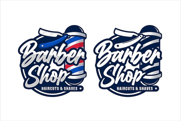 Barbershop vector design premium logo