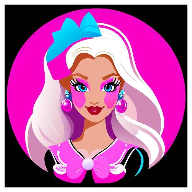 Barbie ilustración vectorial