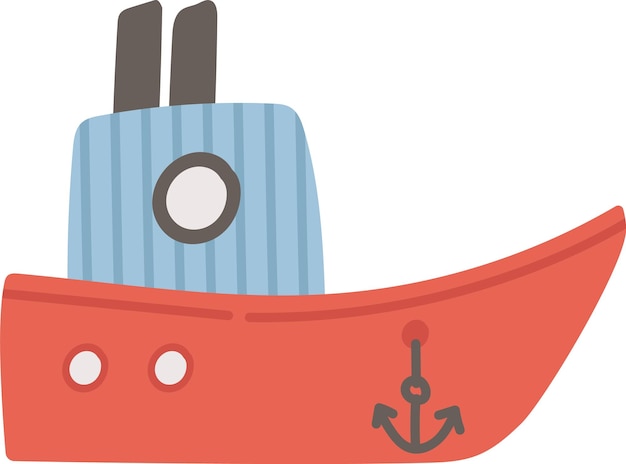El barco de dibujos animados