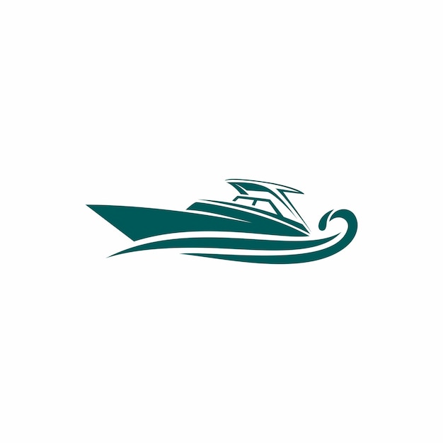 Un barco con un diseño de olas.