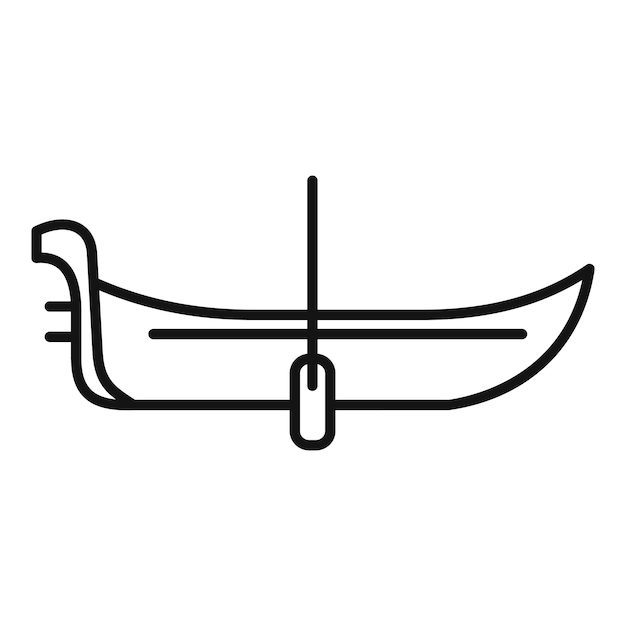 El barco de góndola esperando a los pasajeros icono