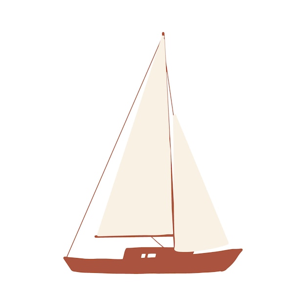 Barco de pesca Ilustración vectorial colorida Buques pequeños de diseño plano