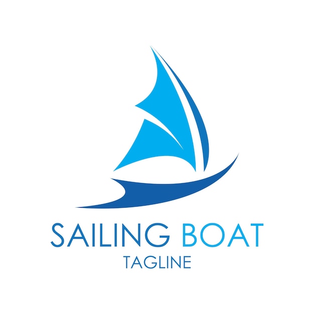 Barco de vela Cruceros diarios viajes marítimos vector logoicon