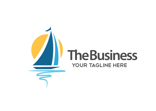 Barco de vela con el logotipo de la luna