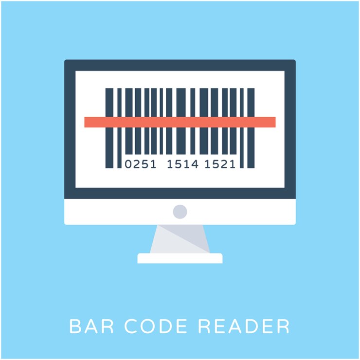 Vector barcode reader flat vector icon