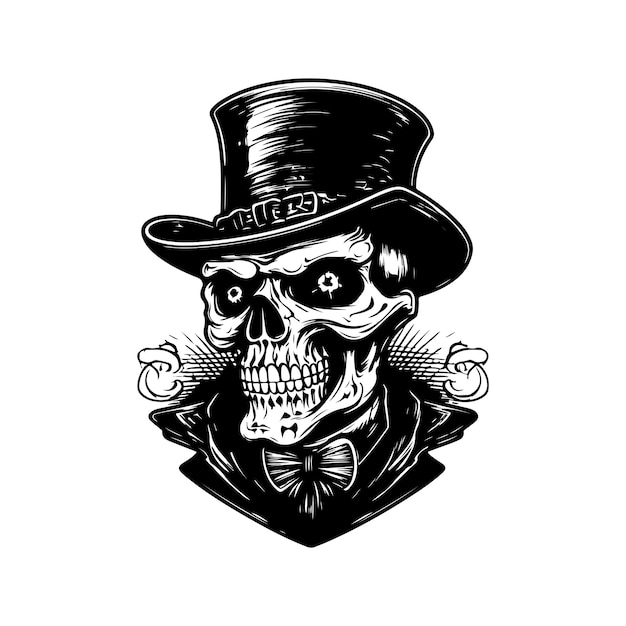 Barkeep monster vintage logo línea arte concepto blanco y negro color dibujado a mano ilustración