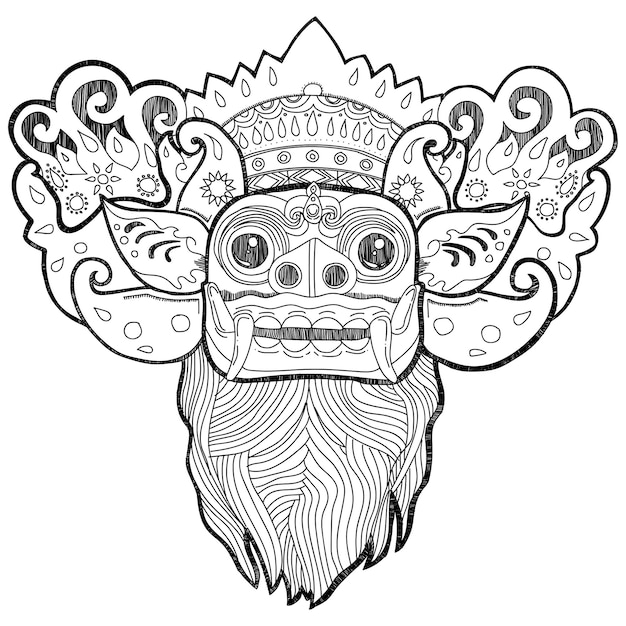 Vector el barong de bali