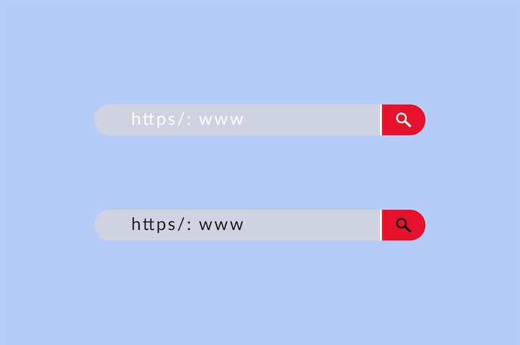 Vector barra de búsqueda de diseño de ui y elemento de interfaz de sitio web ilustración vectorial.