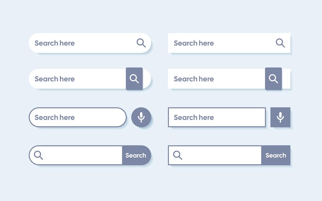 Barra de búsqueda en estilo plano ilustración de vector de dirección de sitio web sobre fondo aislado concepto de negocio de signo de enlace de internet