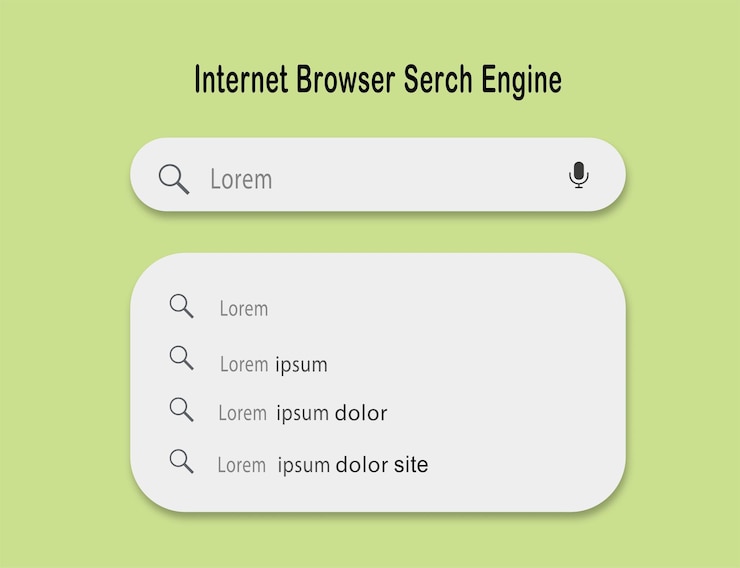 Vector barra de búsqueda para la interfaz de usuario y el sitio web buscar dirección y icono de la barra de navegación buscar