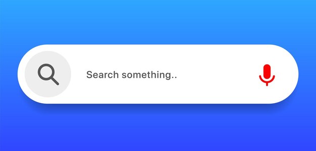 barra de búsqueda del motor de búsqueda del navegador de Internet para la dirección de búsqueda de la aplicación móvil de interfaz de usuario y barra de navegación